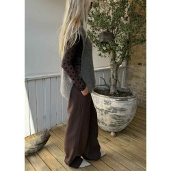 Nete sl Knit Vest- Morel melange