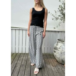 New Printed Loose Pants- Black/Blue