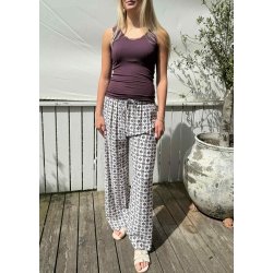 New Printed Loose Pants- Marine/rose
