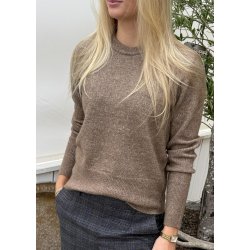 Niel Crew Neck Pullover- Beige melange Nature