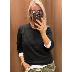 Niel Crew Neck Pullover-Black
