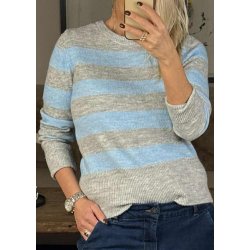 Niel Striped Pullover-Light Grey