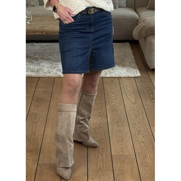 Nina Denim Shirt- Dark Blue