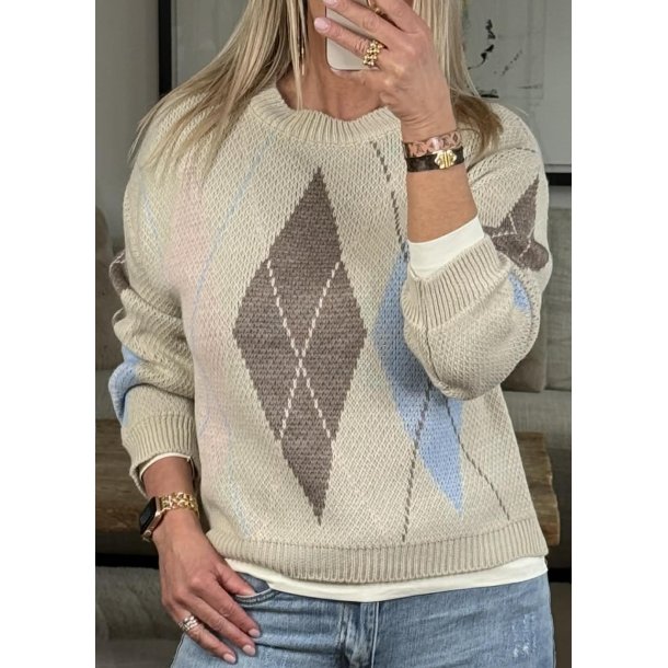 Occult Harlekin Knit- Beige