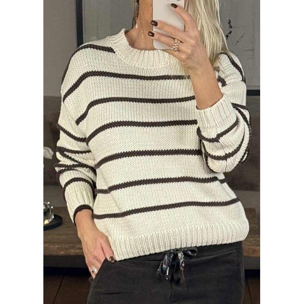 Oda Ls lo Knit Pullover-Birch seal 