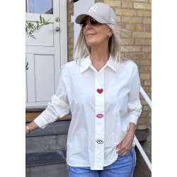Odette Shirt Embroidery- Spring Gardenia