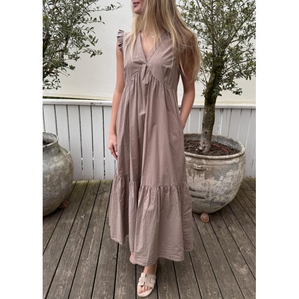 Olena Sl Dress- Taupe gray