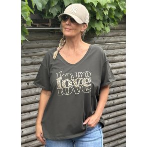 Oversize Love T-shirt- Army Green
