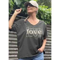 Oversize Love T-shirt- Army Green