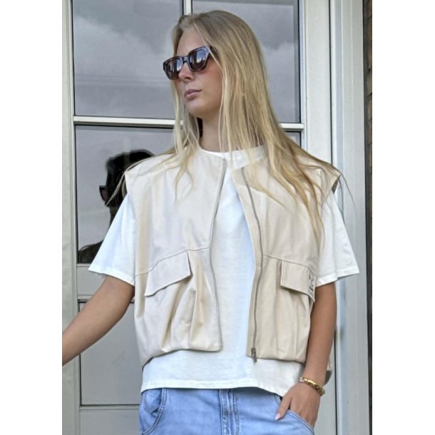 Patch Vest- Beige