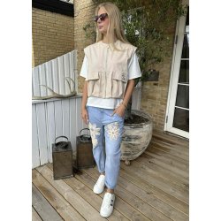 Patch Vest- Beige