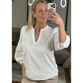 Penelope Blouse-Chalk/ white