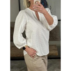 Penelope Blouse-Chalk/ white