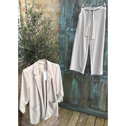 Phoebe Pants  Cropped- Feather Gray