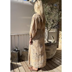 Pinka Cotton Dress- Beige