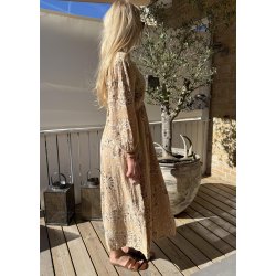 Pinka Cotton Dress- Beige