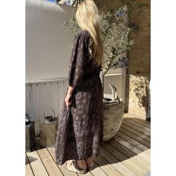 Pinka Cotton Dress- Brown
