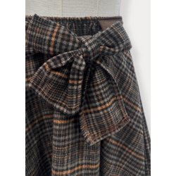 Plaid Asymmetric Skirt- Brown PRE-ORDRE UGE 44