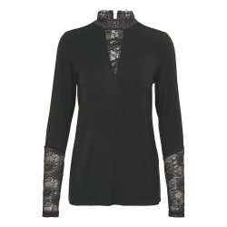 Poppy Lace Blouse- Black