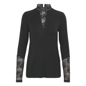 Poppy Lace Blouse- Black