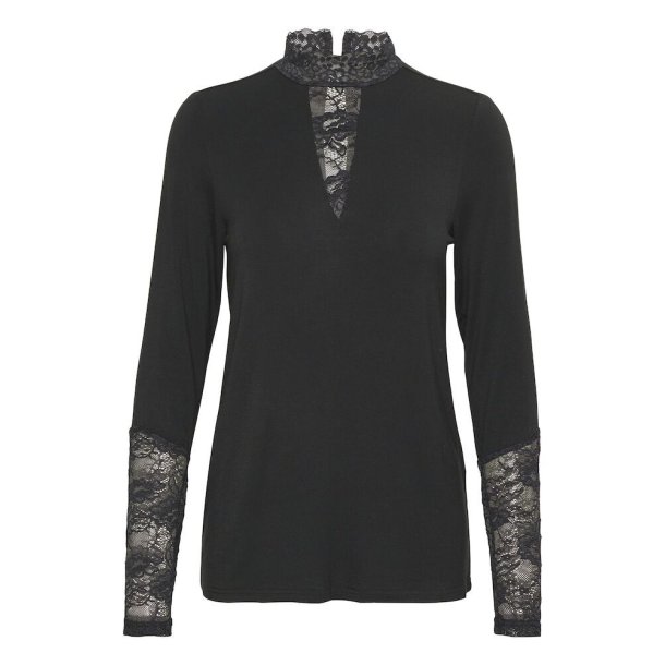 Poppy Lace Blouse- Black