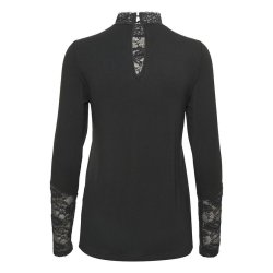 Poppy Lace Blouse- Black