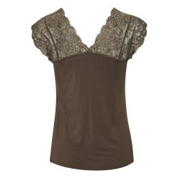 Poppy Lace Top- Demitasse