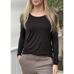 Poppy T-shirt LS-Black