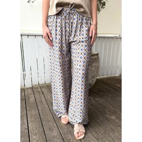 Printed Loose Pants- Blue 