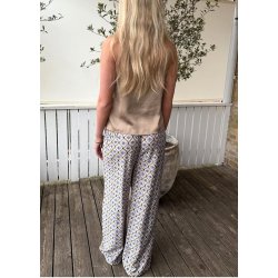 Printed Loose Pants- Blue 
