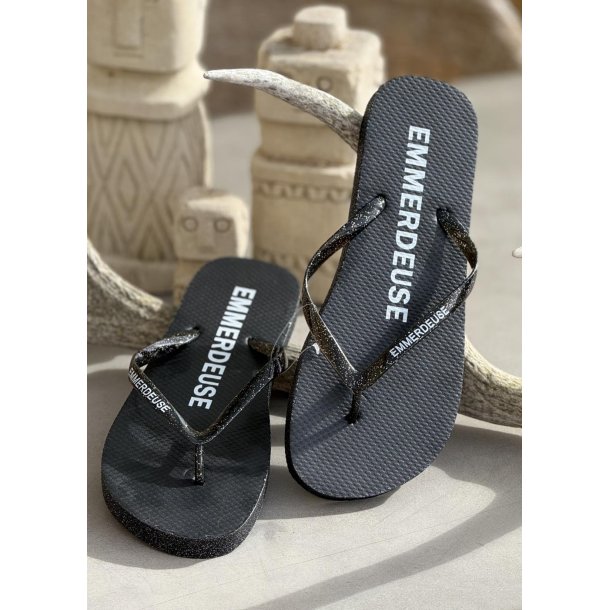Rainbow Flip Flop- Black