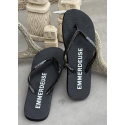 Rainbow Flip Flop- Black
