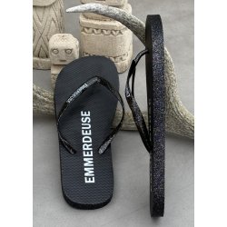 Rainbow Flip Flop- Black