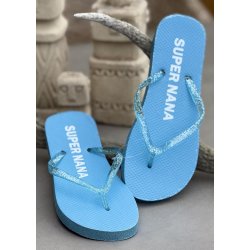 Rainbow Flip Flop- Blue