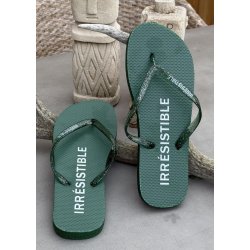 Rainbow Flip Flop- Jade Green