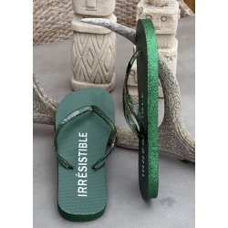 Rainbow Flip Flop- Jade Green