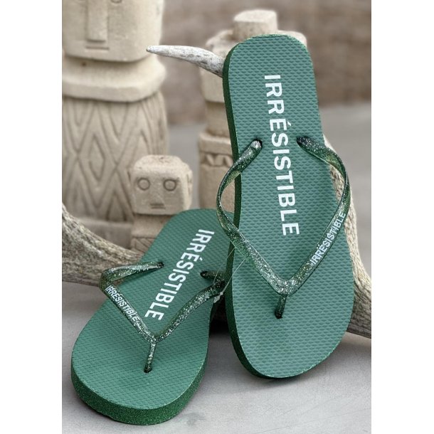 Rainbow Flip Flop- Jade Green