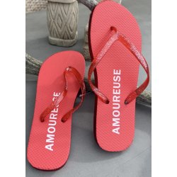 Rainbow Flip Flop- Red