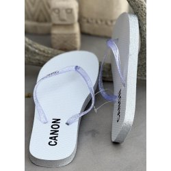 Rainbow Flip Flop- Silver