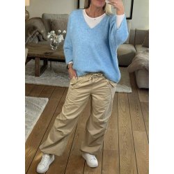 Rem Wool Knit Pullover- Light Blue