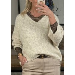 Rem Wool Knit Pullover- Beige