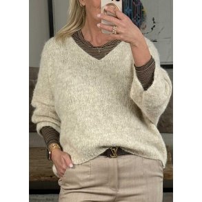 Rem Wool Knit Pullover- Beige