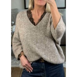 Rem Wool Knit Pullover- Taupe