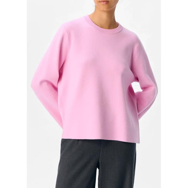 Reynard Square Sleeve O-neck- Pink Frosting