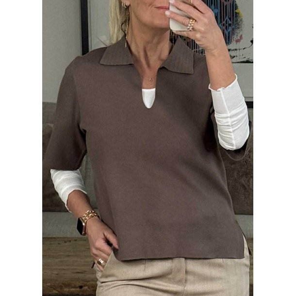 Reynard 2/4 Lo Polo Knit- Morel