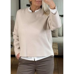Reynard Square Sleeve O-neck- Silver gray