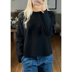Reynard Square Sleeve O-neck- Black