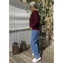 Reynard v-neck pullover- Windsor wine
