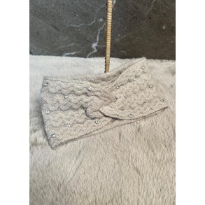 Headband with rhinestones- Taupe