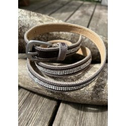 Rhinestone Belt Small -Taupe